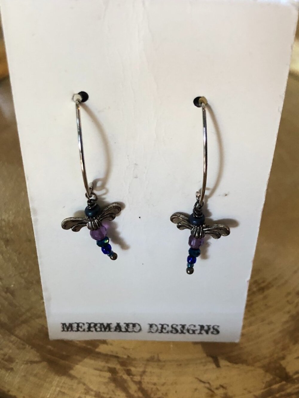 Mermaid Designs Handmade Dragonfly Earrings